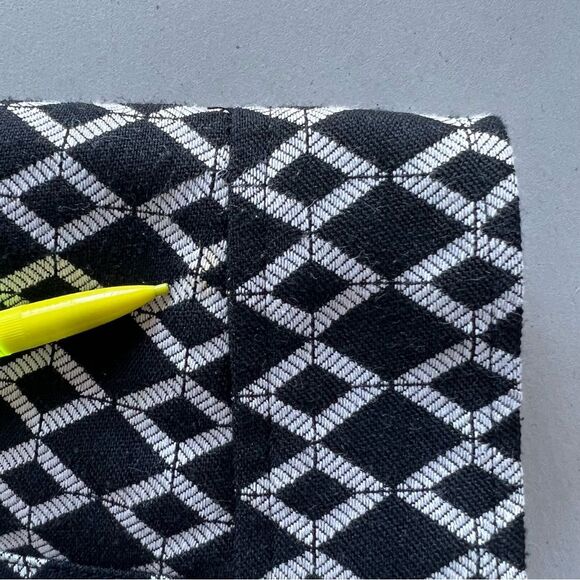 Chicos Jacket Womens Size 1 (US M/8) Black White Print Lined Full Zip Pockets - Picture 9 of 14